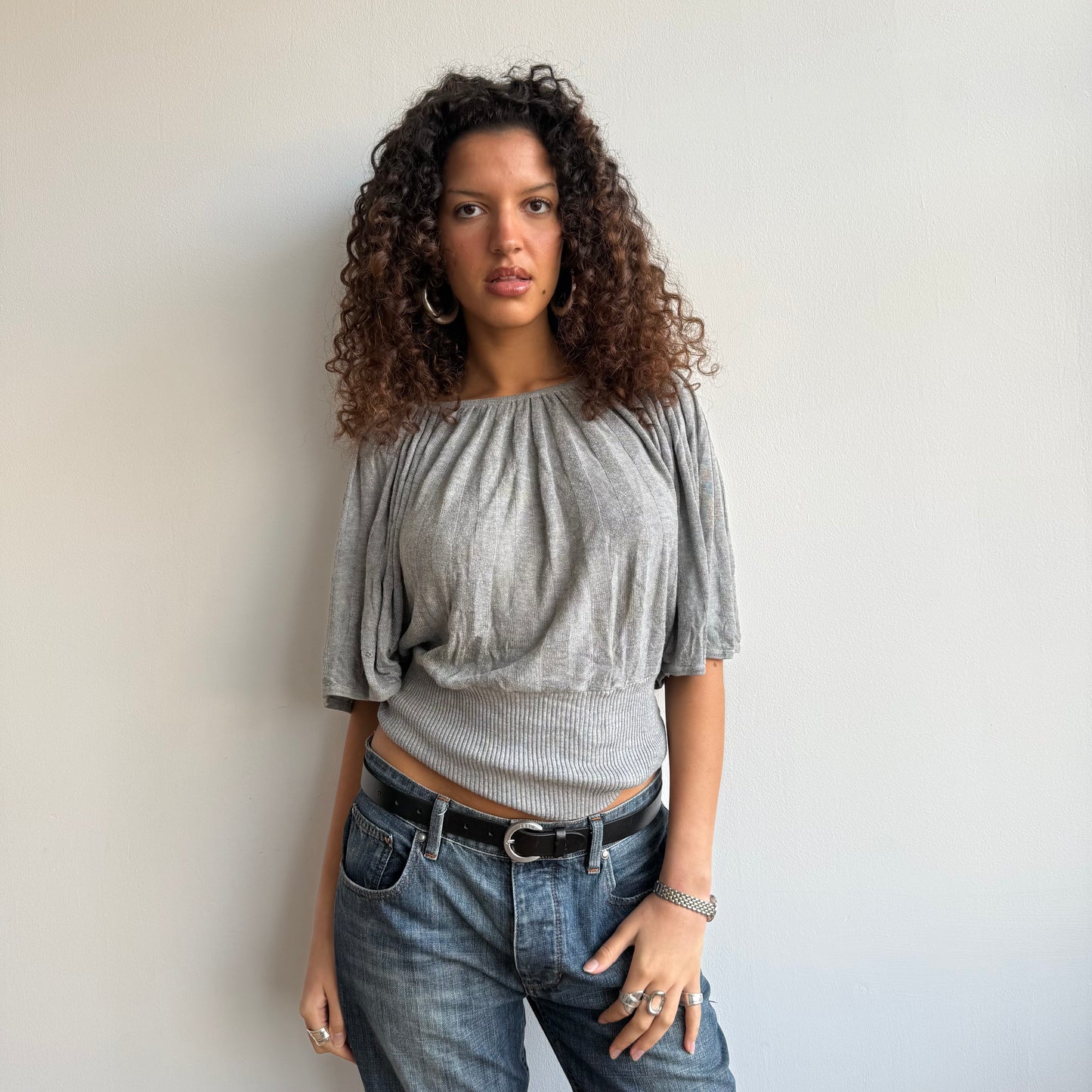 Dark grey batwing knit - Size M