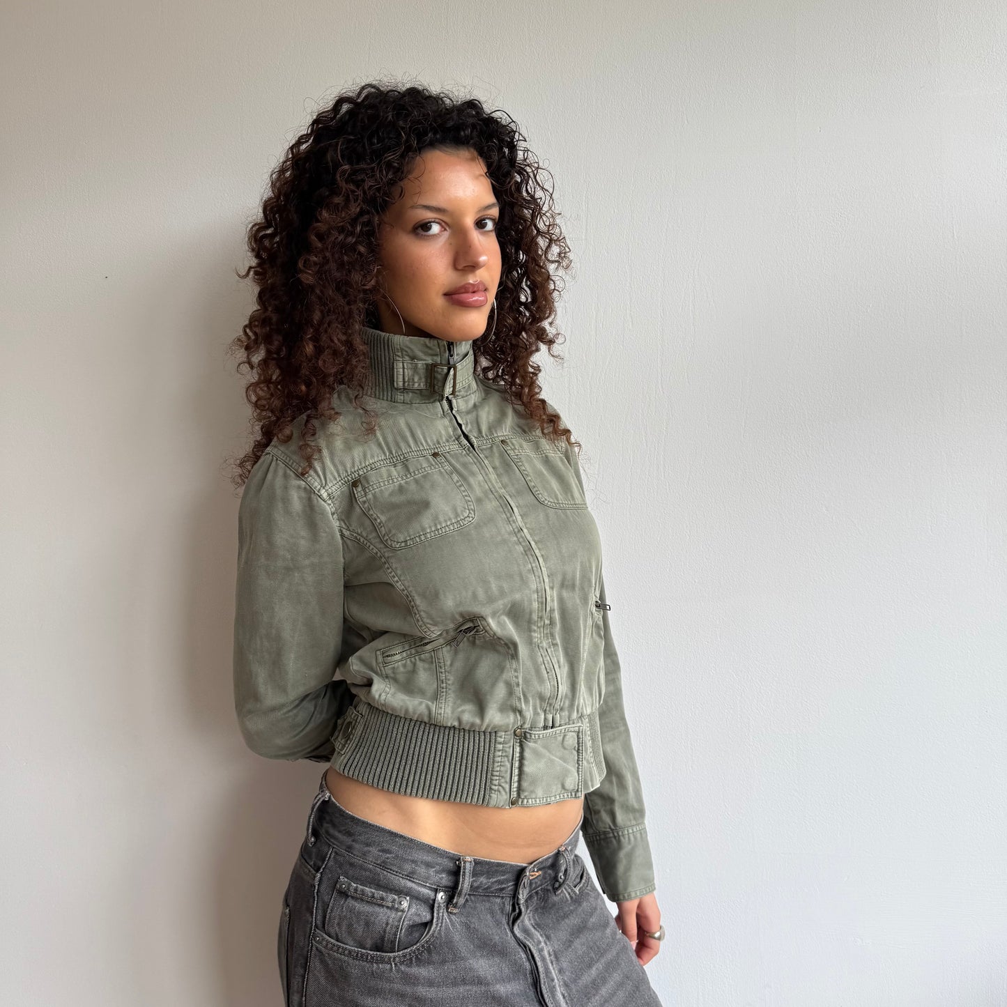Khaki cargo jacket - Size S