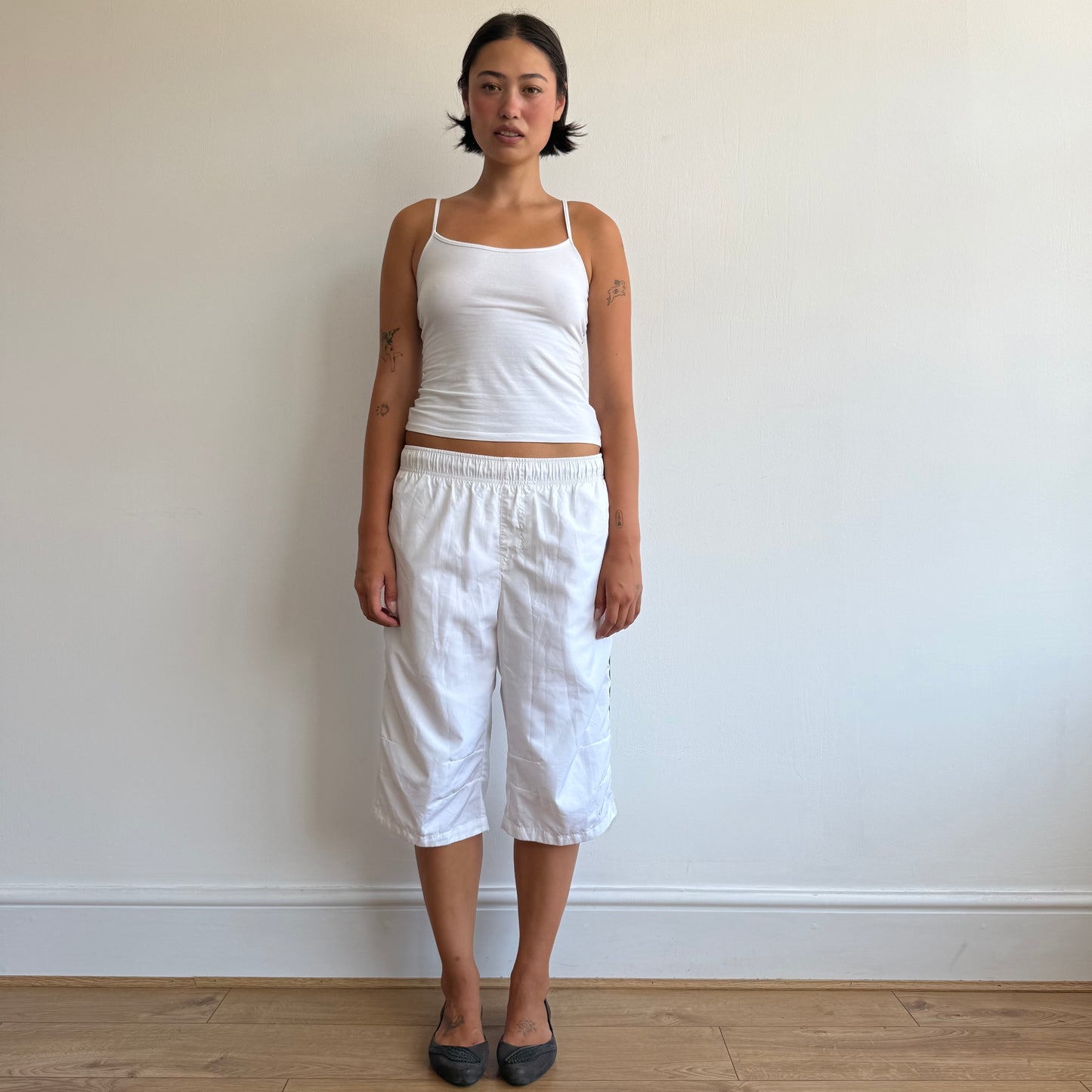 White + grey Nike capris - Size M