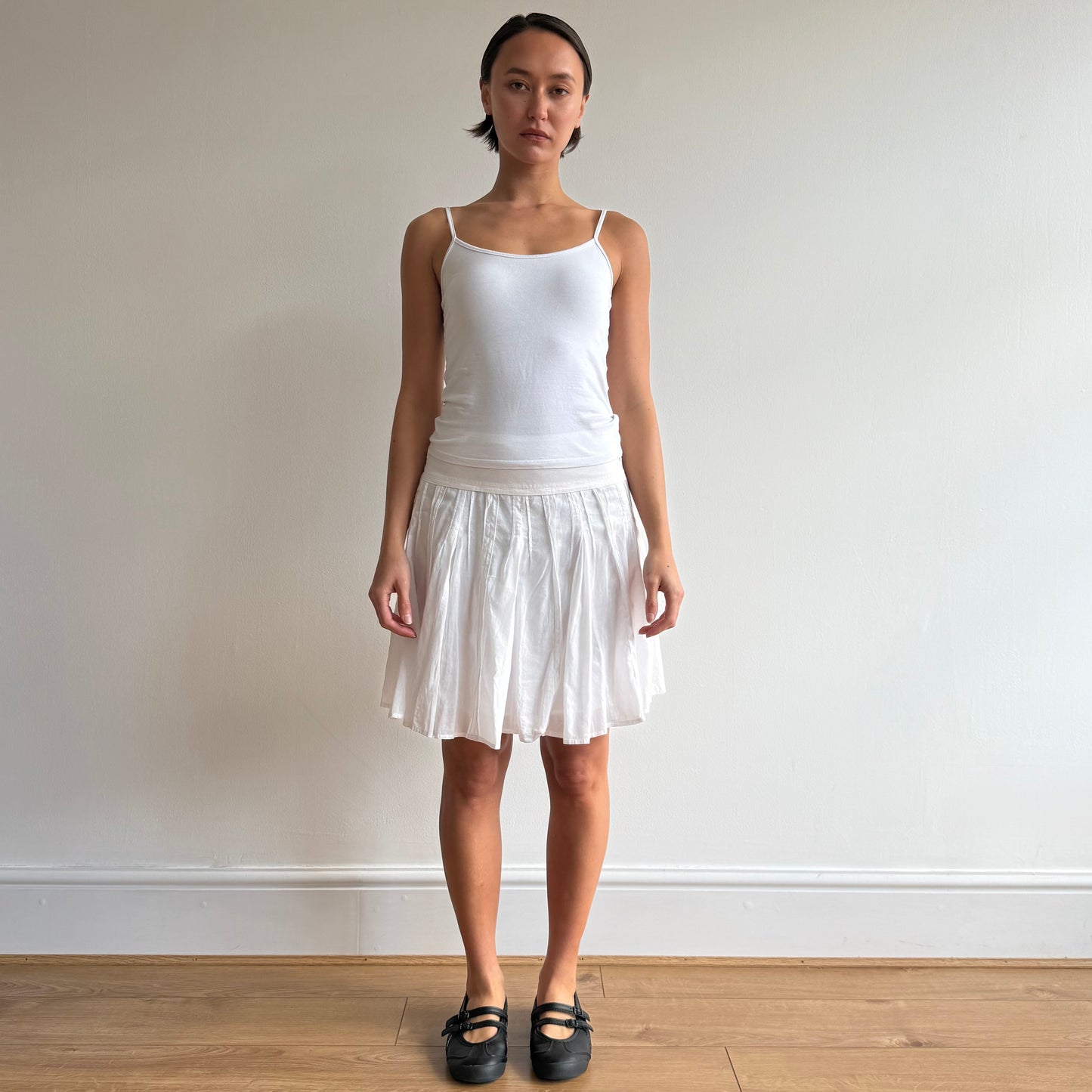White linen midi skirt - Size S