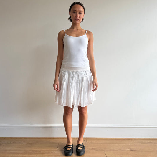 White linen midi skirt - Size S