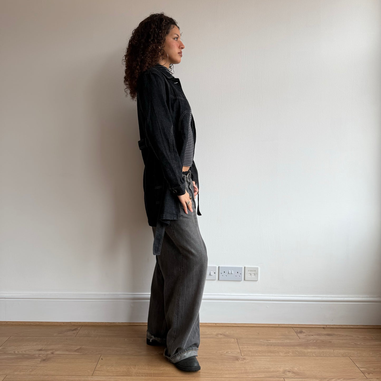 Denim peacoat trench - Size S