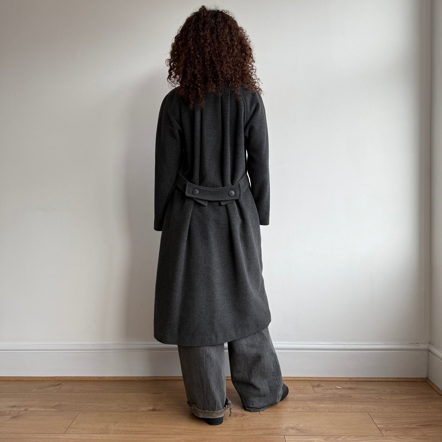 Grey wool overcoat - Size M