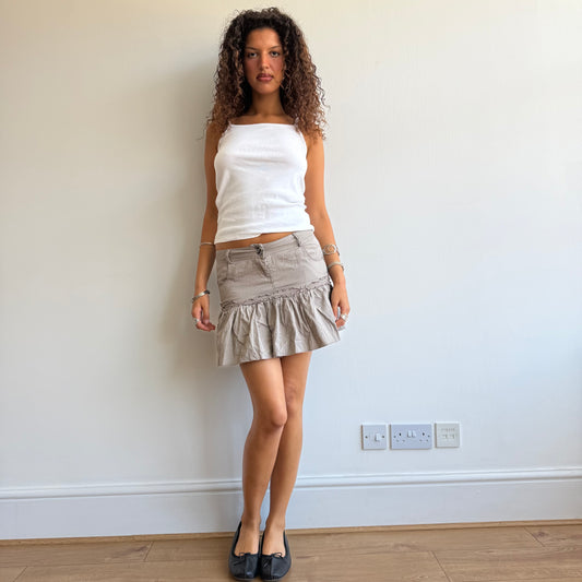 Taupe rara mini skirt - Size S
