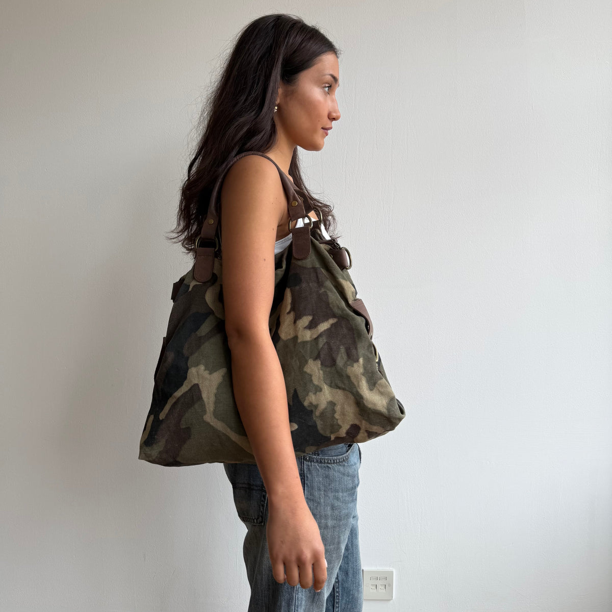 Camouflage slouchy bag - One Size