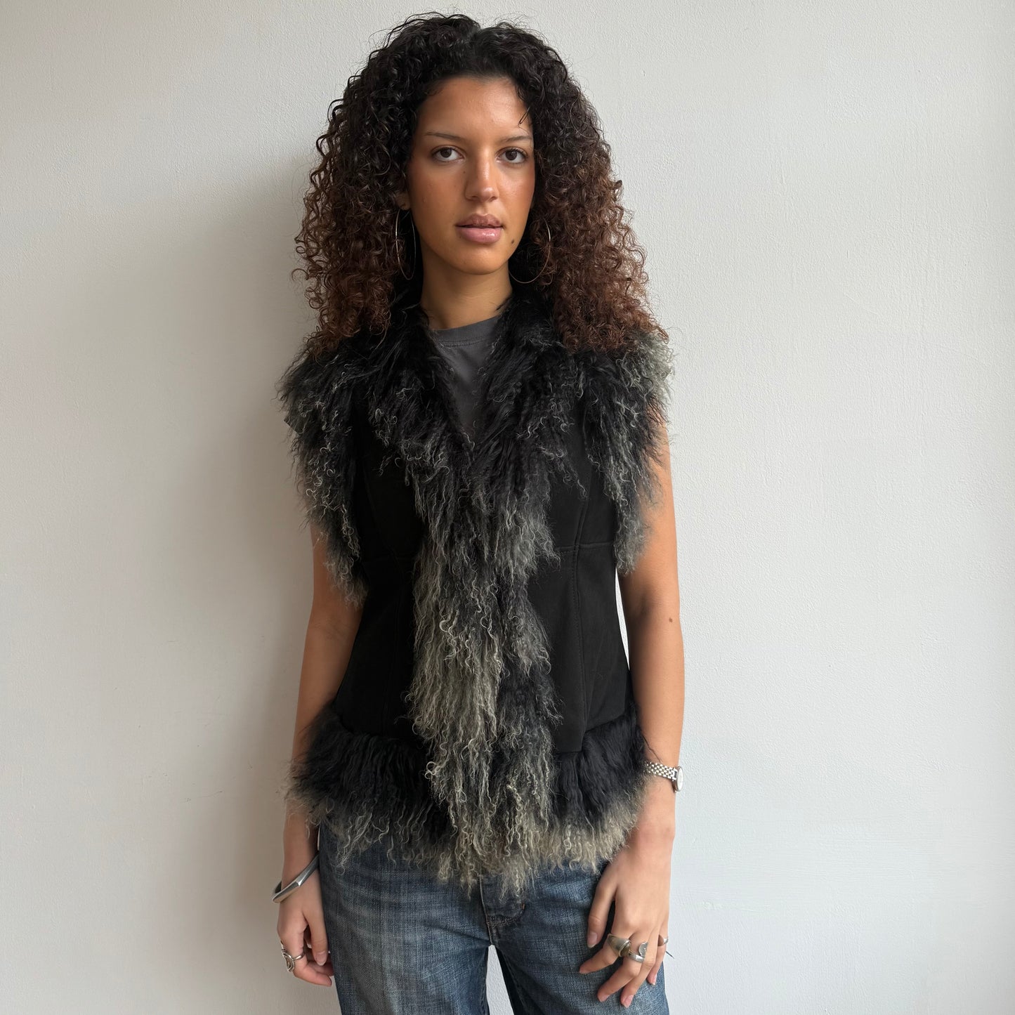 Fur afghan gilet - Size M
