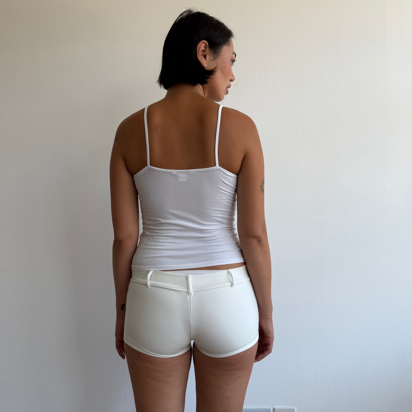 Cream Y-3 Adidas mini shorts - Size XS