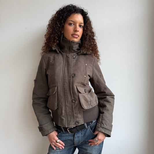 Brown bomber jacket - Size M