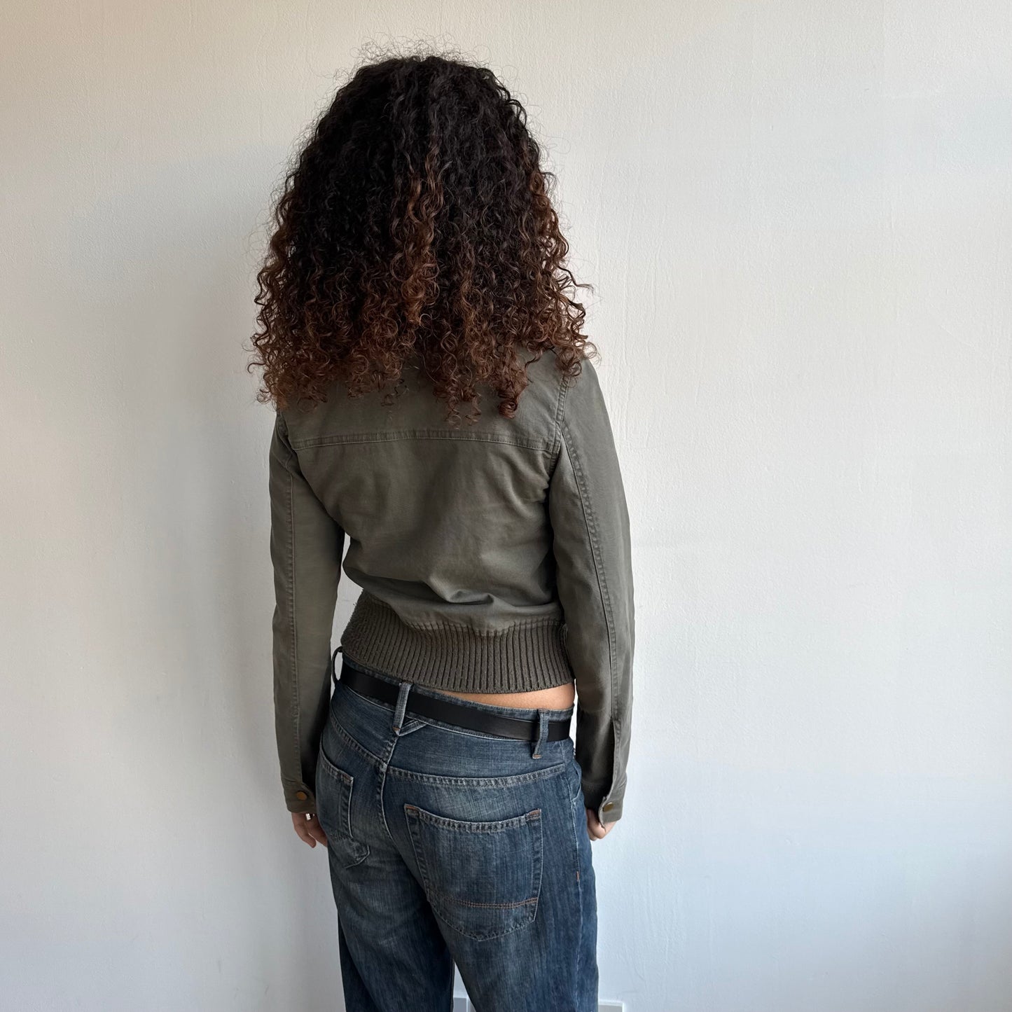 Khaki cargo bomber jacket - Size S/M