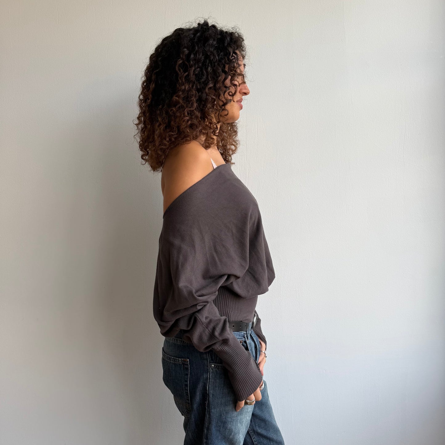 Brown slouchy knit - Size S/M
