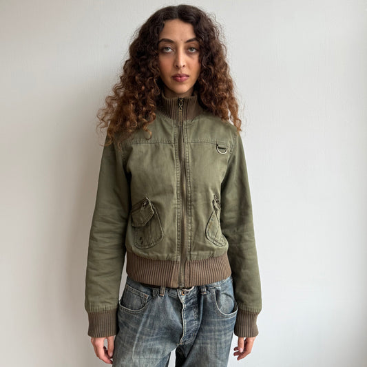 Khaki cargo bomber - Size M