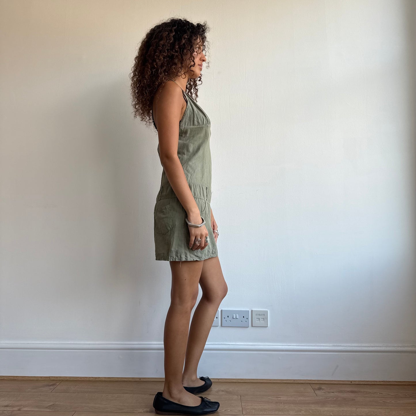 Khaki halter dress - Size M/L