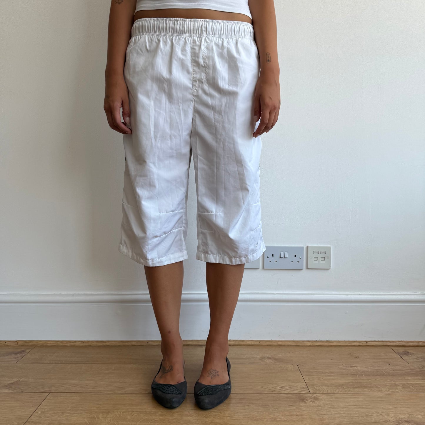 White + grey Nike capris - Size M