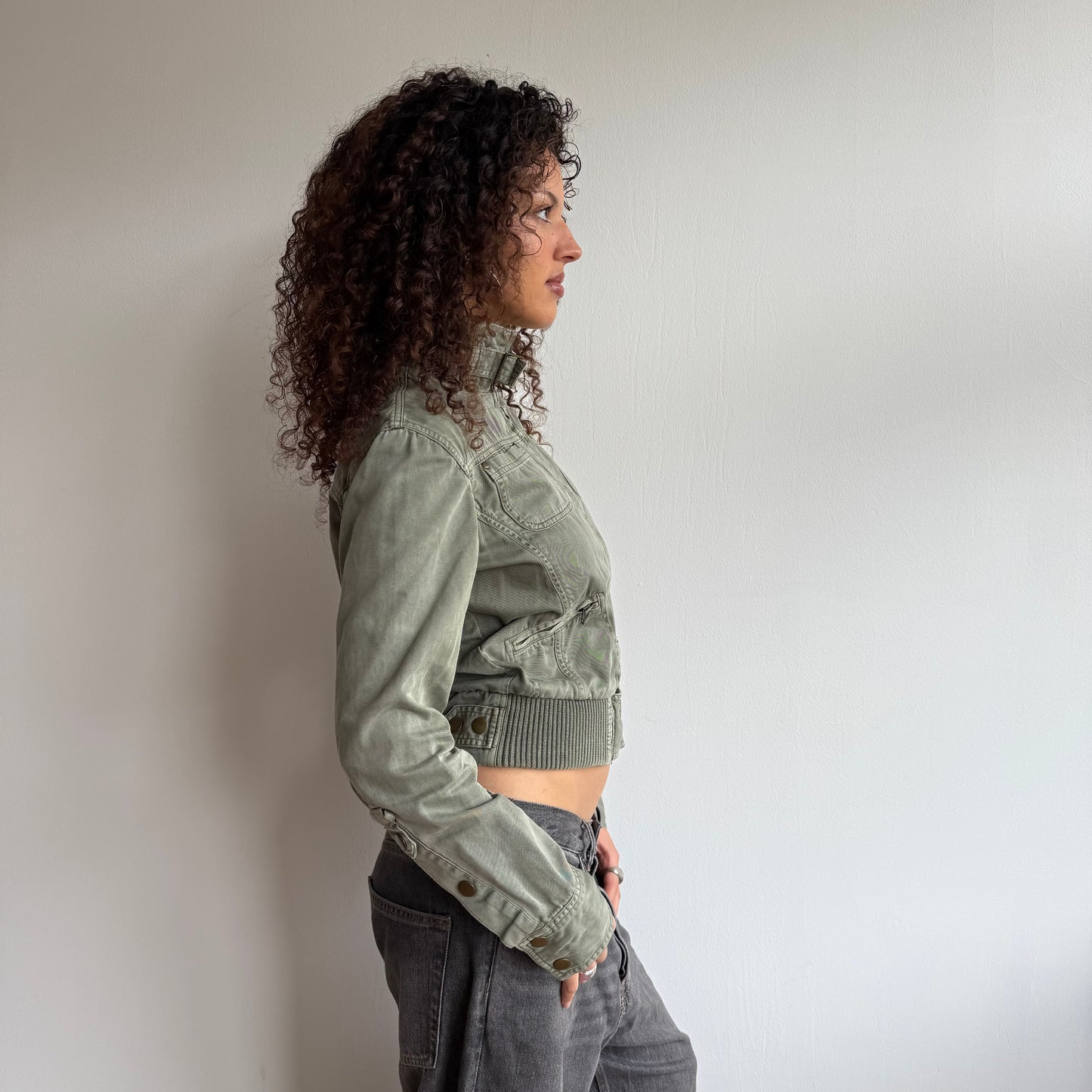 Khaki cargo jacket - Size S