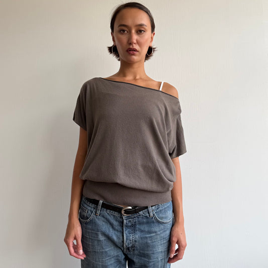 Brown slouchy knit jumper - Size M