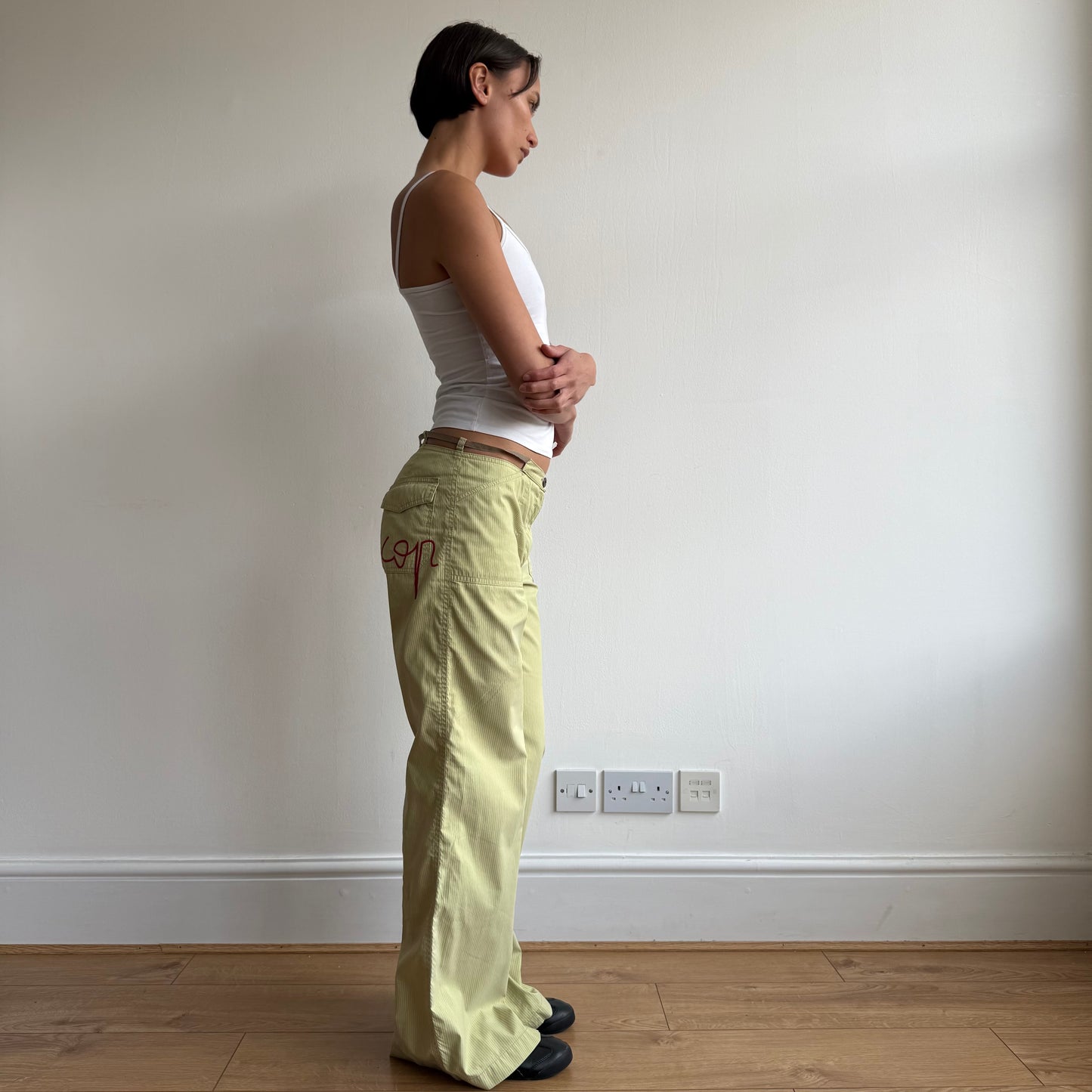 Cop Copine green stripe trousers - Size M
