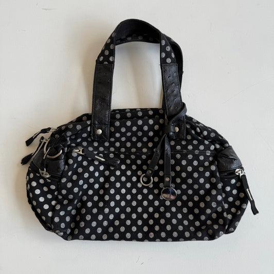 Polka dot bowler bag