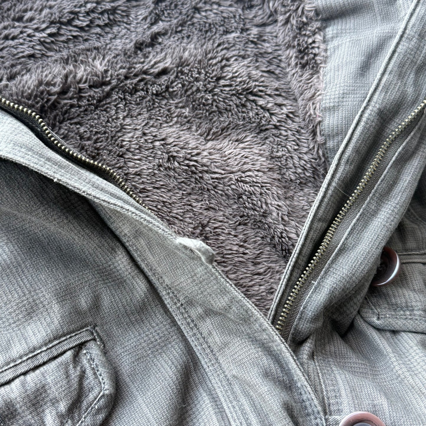 Plaid fur lined bomber - Size M/L