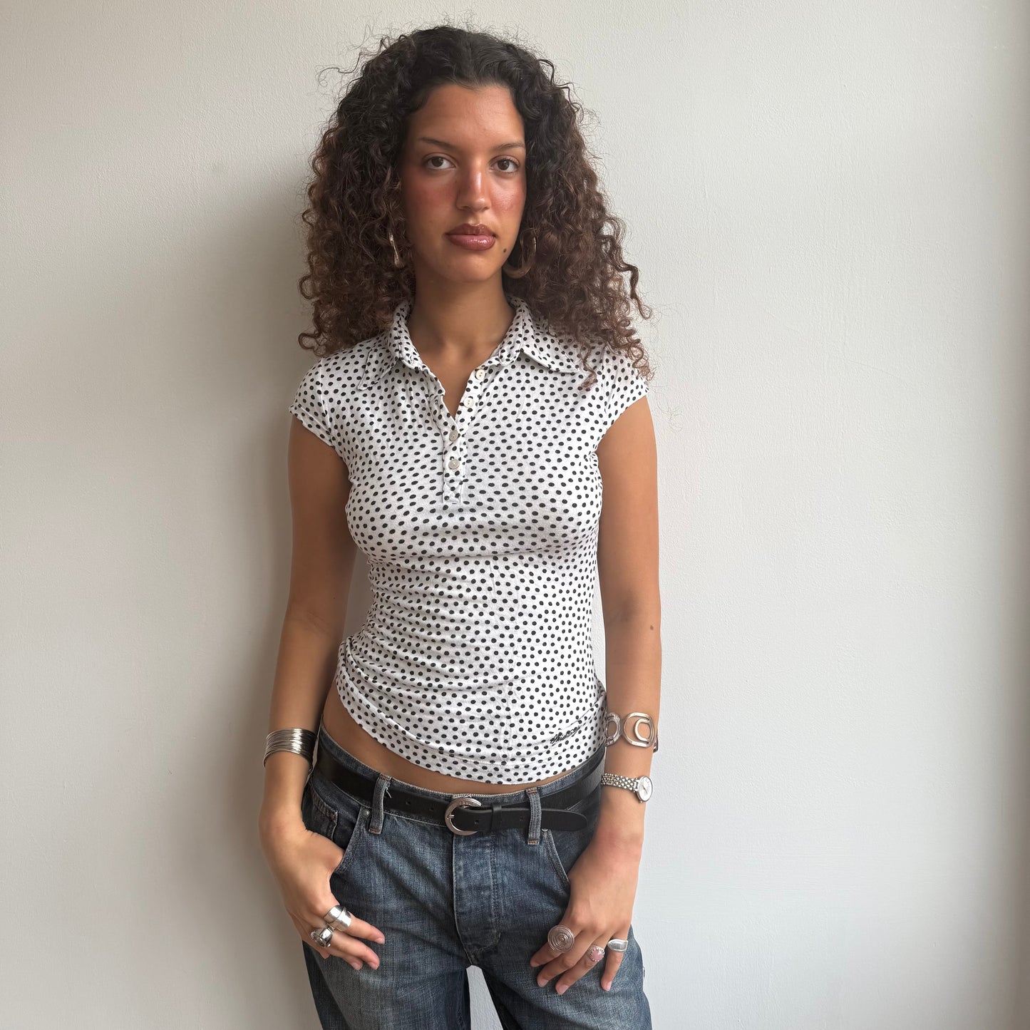 Miss Sixty polka dot polo - Size S