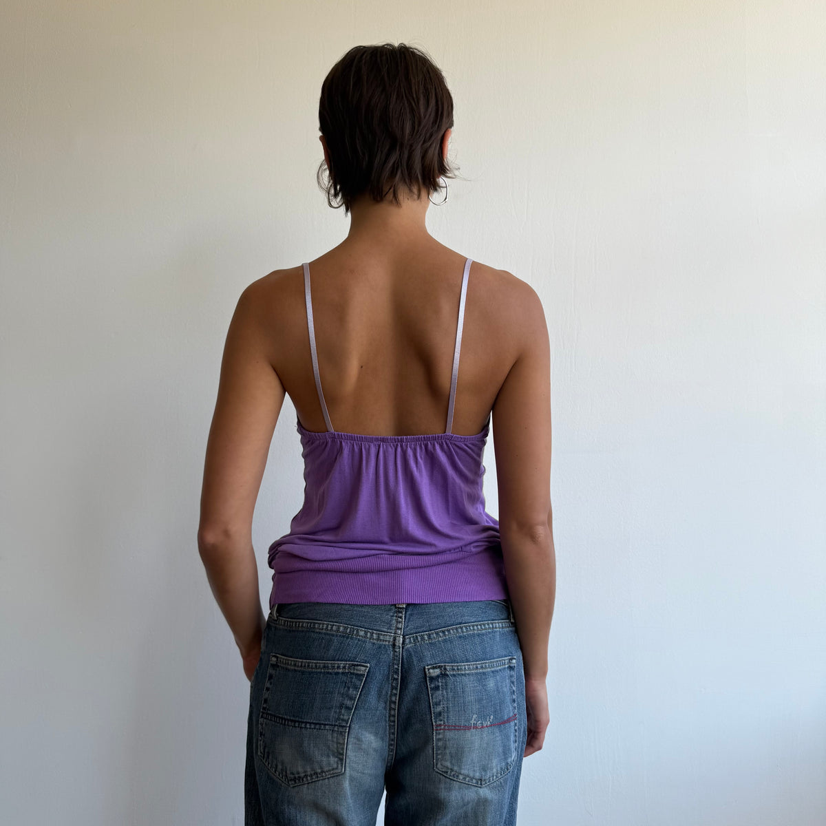 Purple v-neck top - Size S