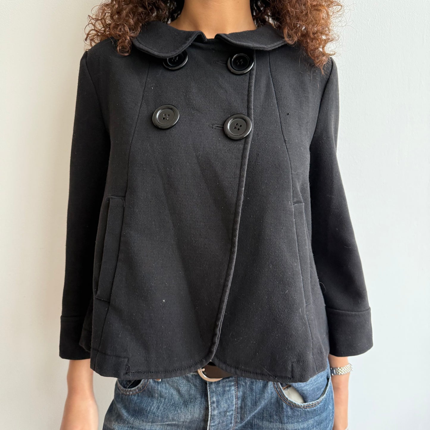 Black swing peacoat - Size M