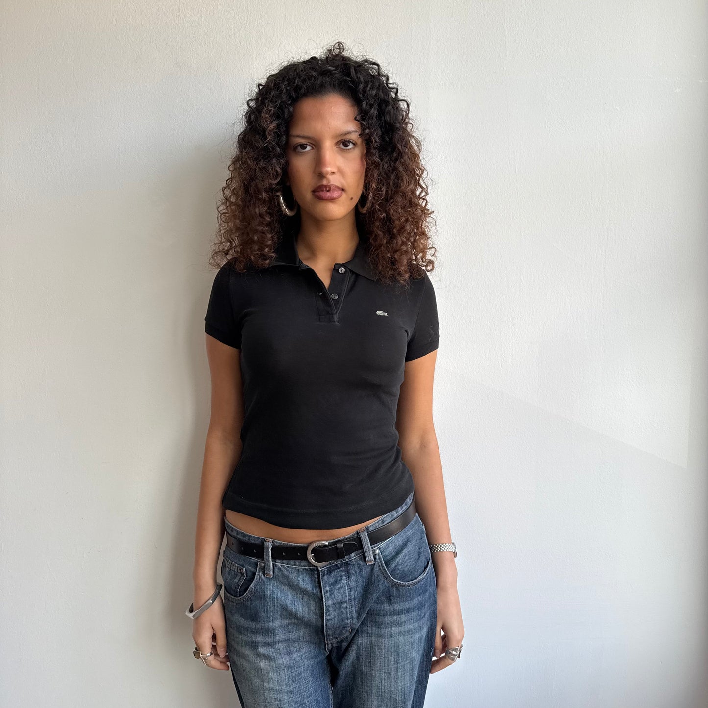 Black Lacoste polo - Size S