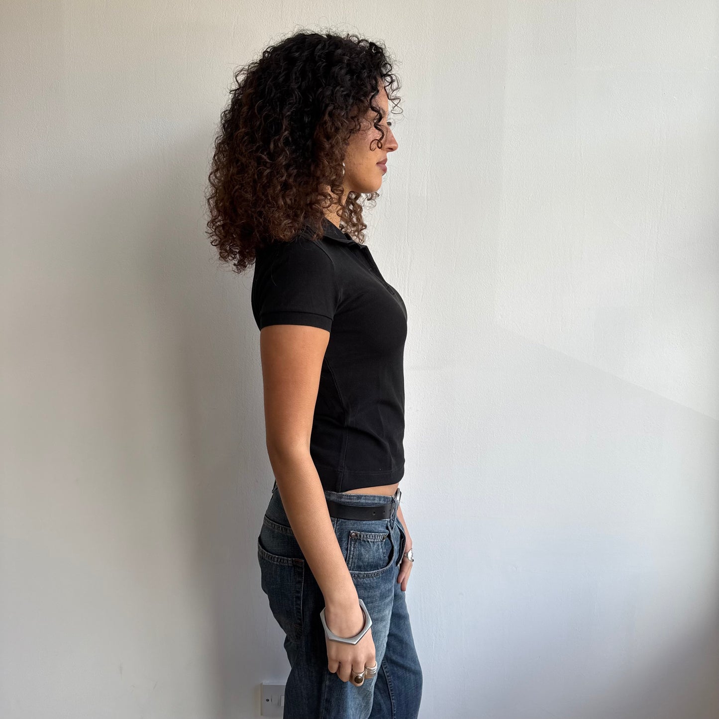 Black Lacoste polo - Size S