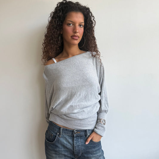 Light grey slouchy knit - Size S