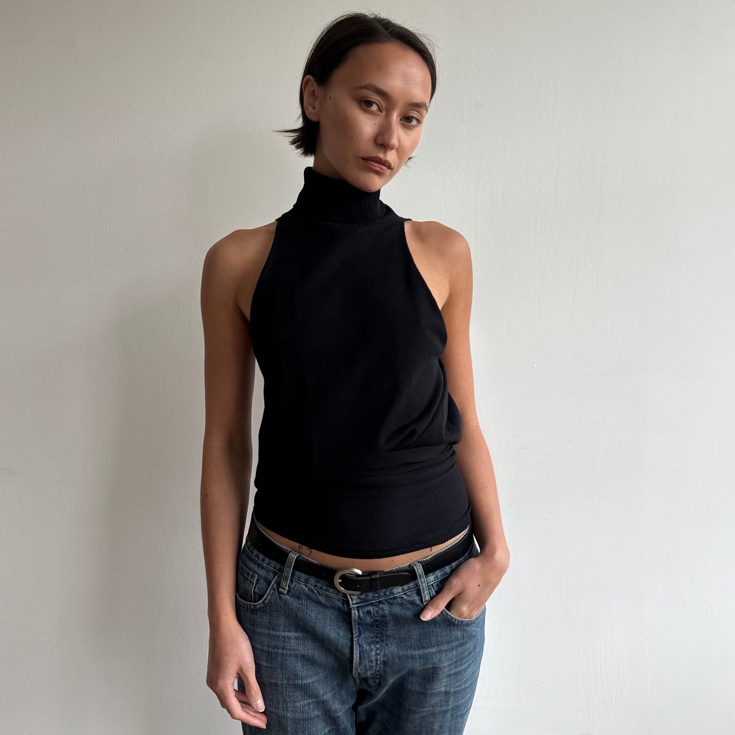 Black backless keyhole knit - Size S-L