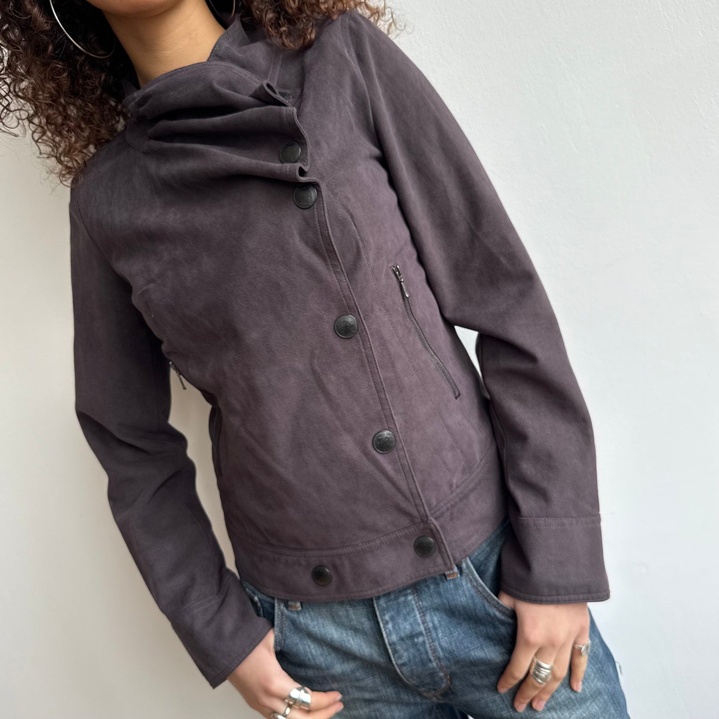 Cop Copine suedette slouchy jacket - Size S/M