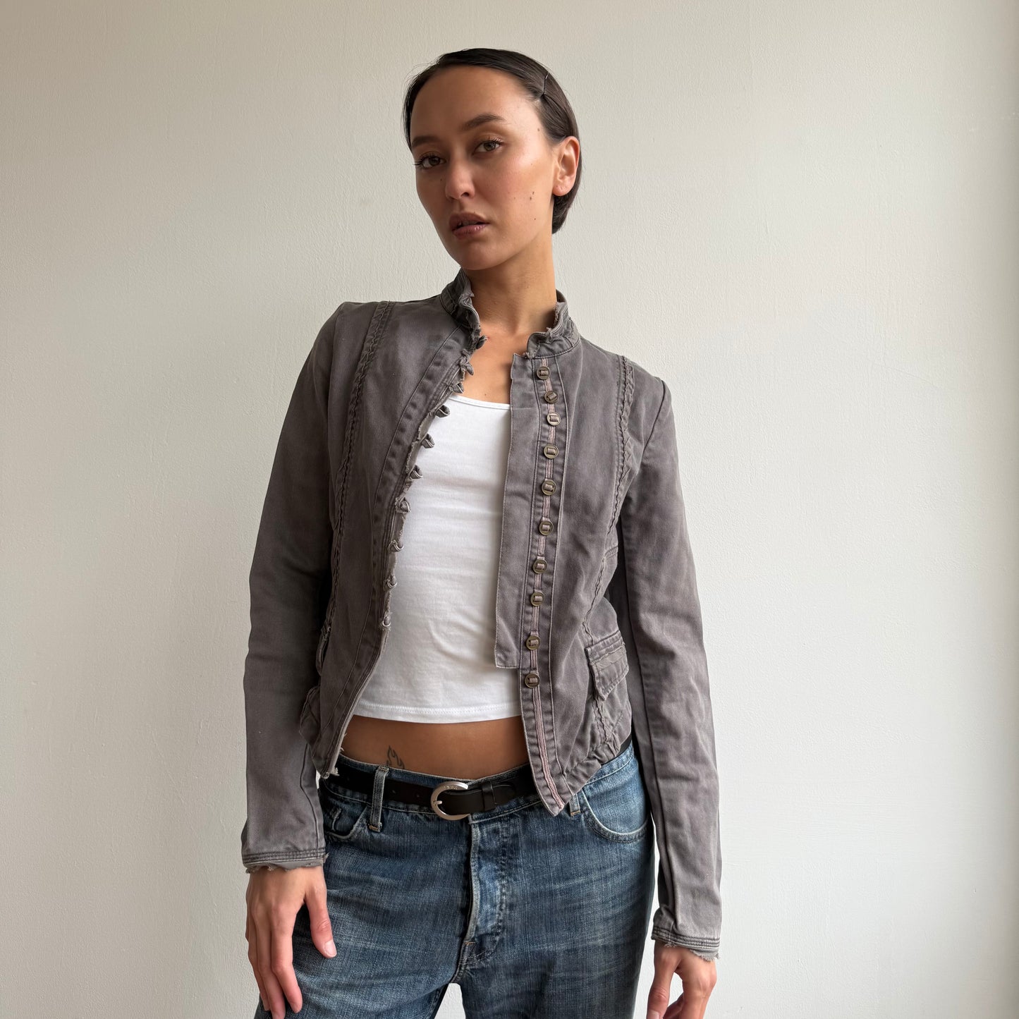 Khaki military jacket - Size S
