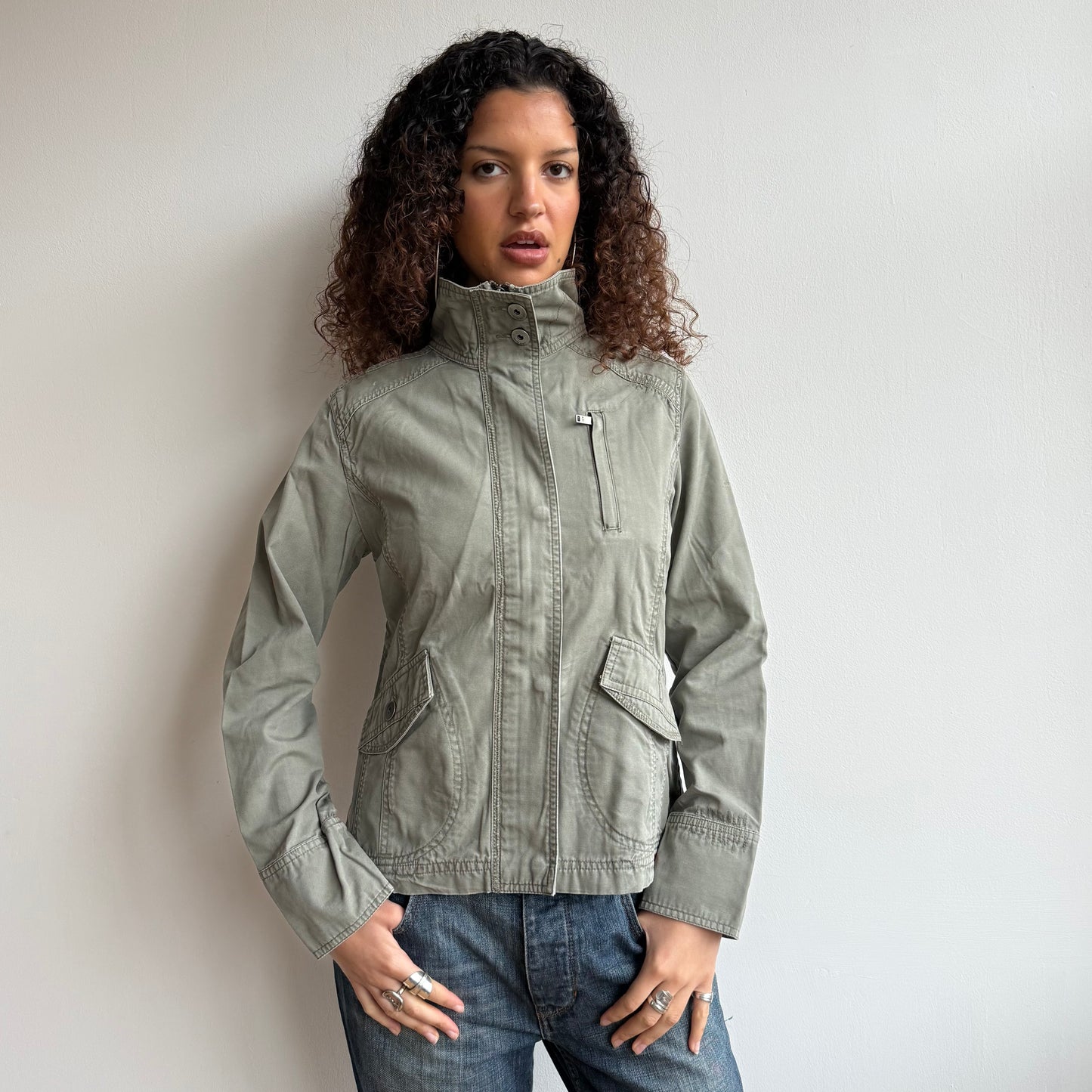 Khaki cargo jacket - Size M