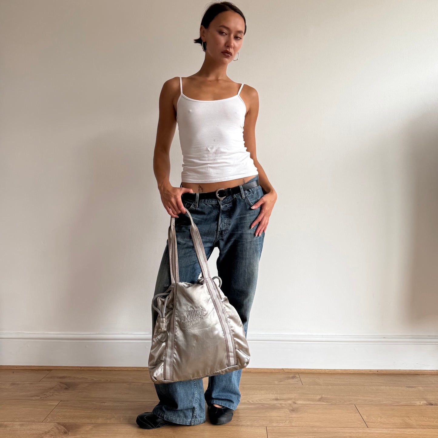 Silver Nike sporty handbag - One Size