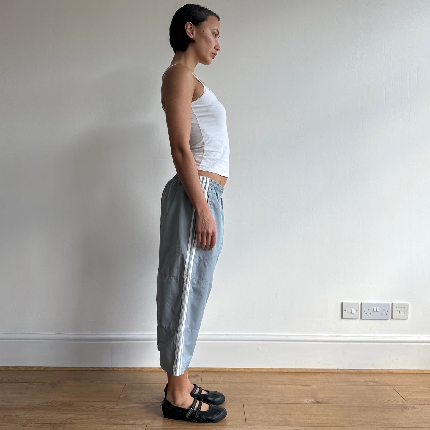 Grey Adidas cargo capris - Size S