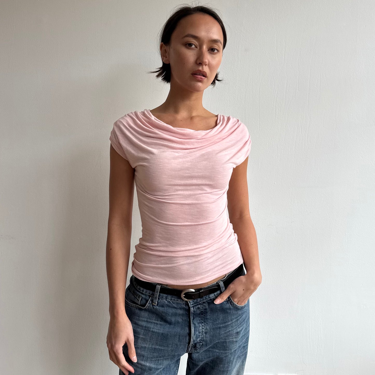 Rose cowl neck top - Size S