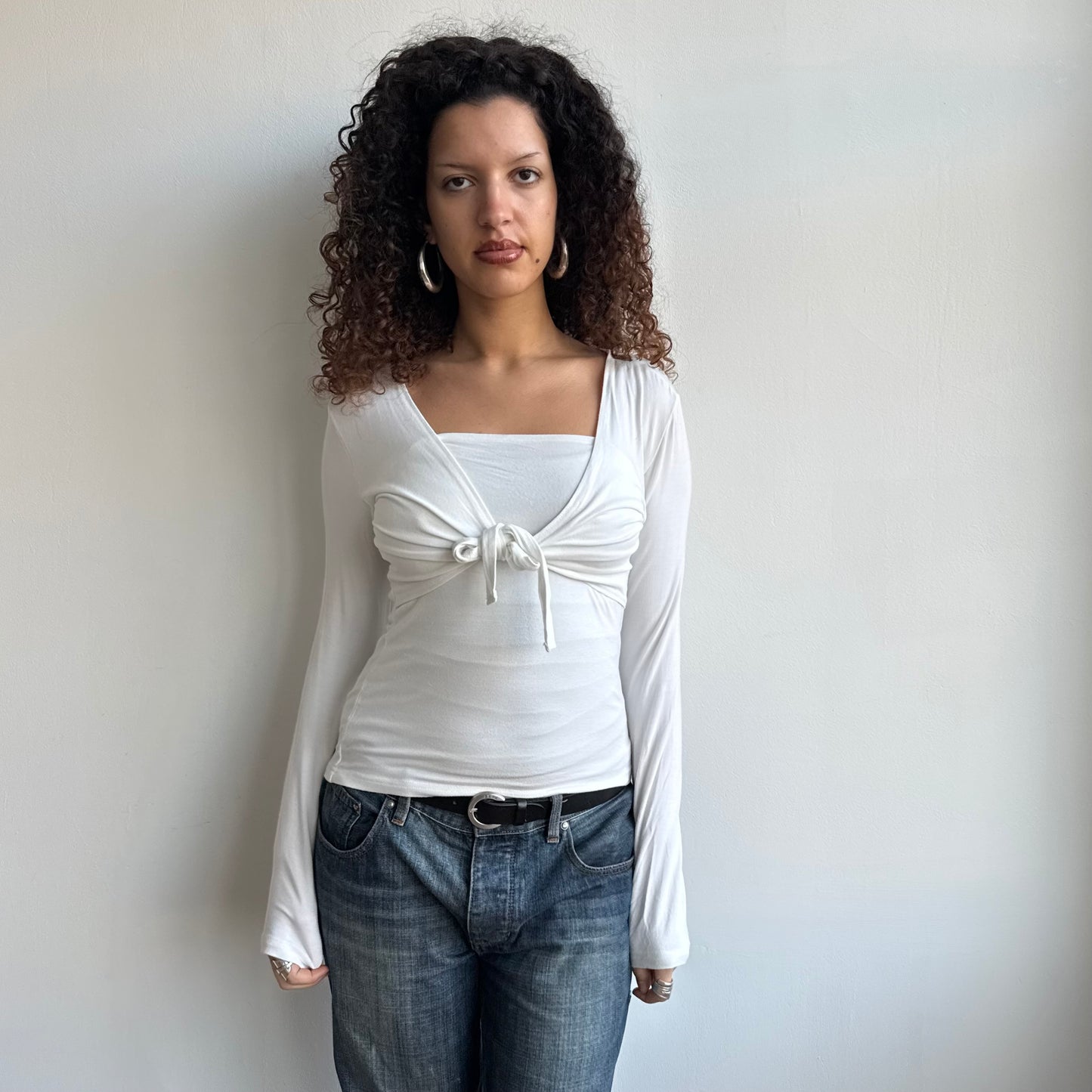 White wrap twist top - Size M