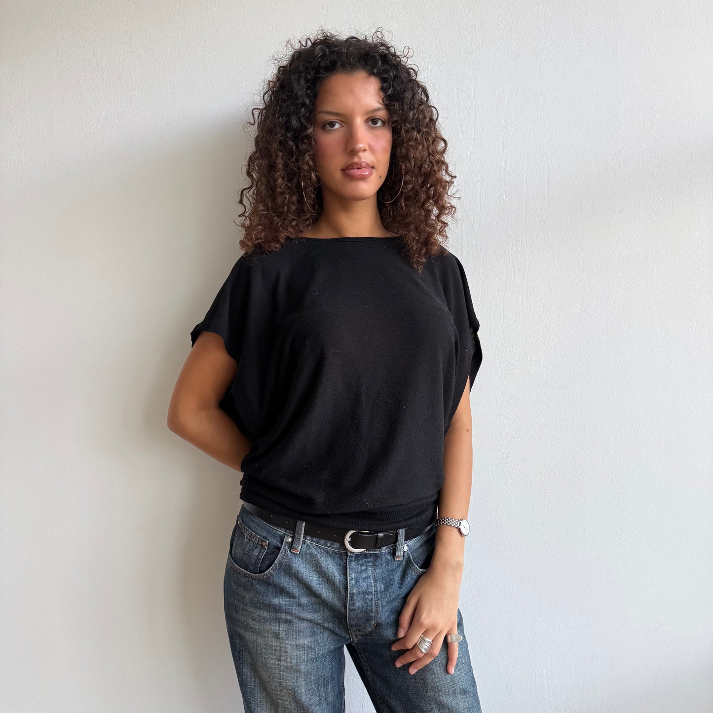 Black slouchy knit - Size M