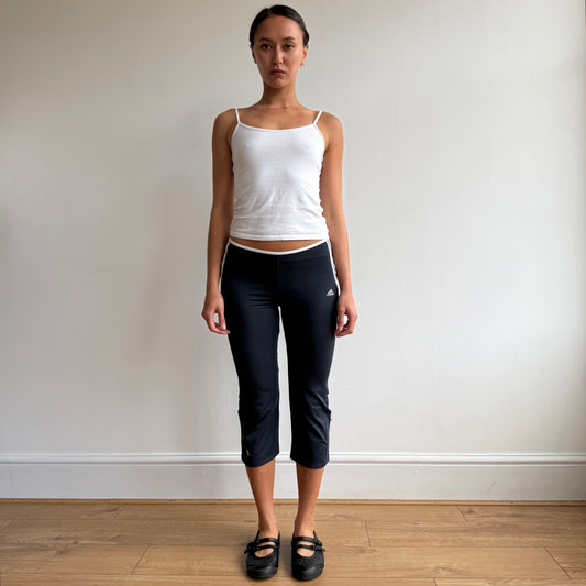 Navy Adidas stripe capris - Size XS