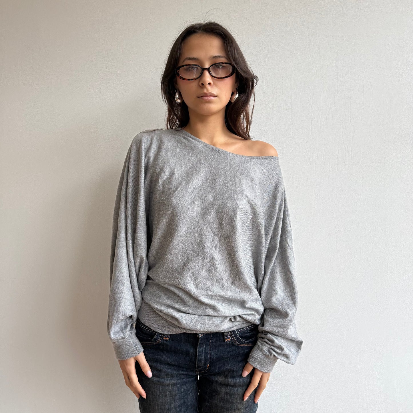 Grey slouchy jumper - Size S