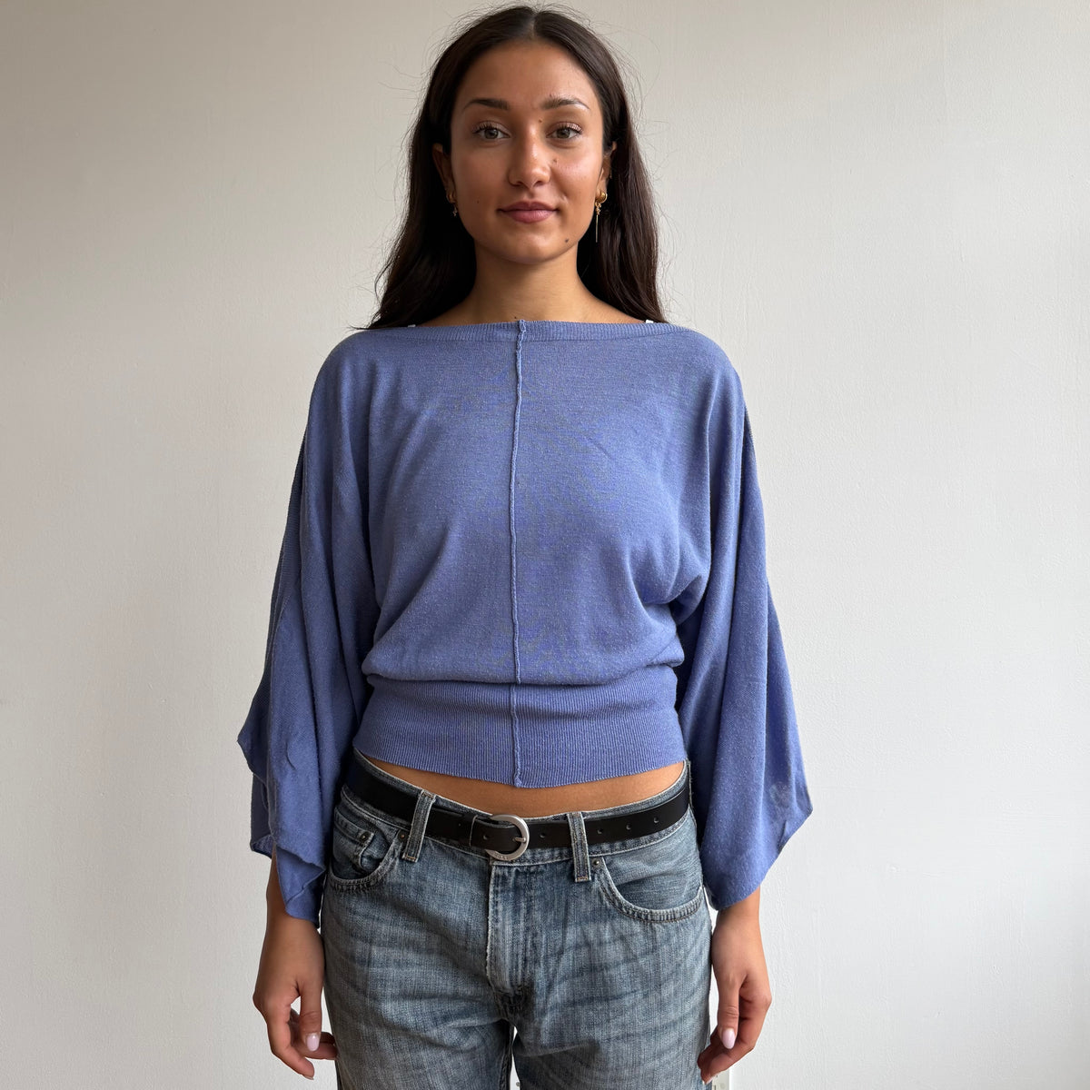 Cornflower blue slouchy knit - Size S-M