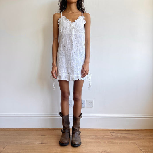 White broderie cami dress - Size S/M