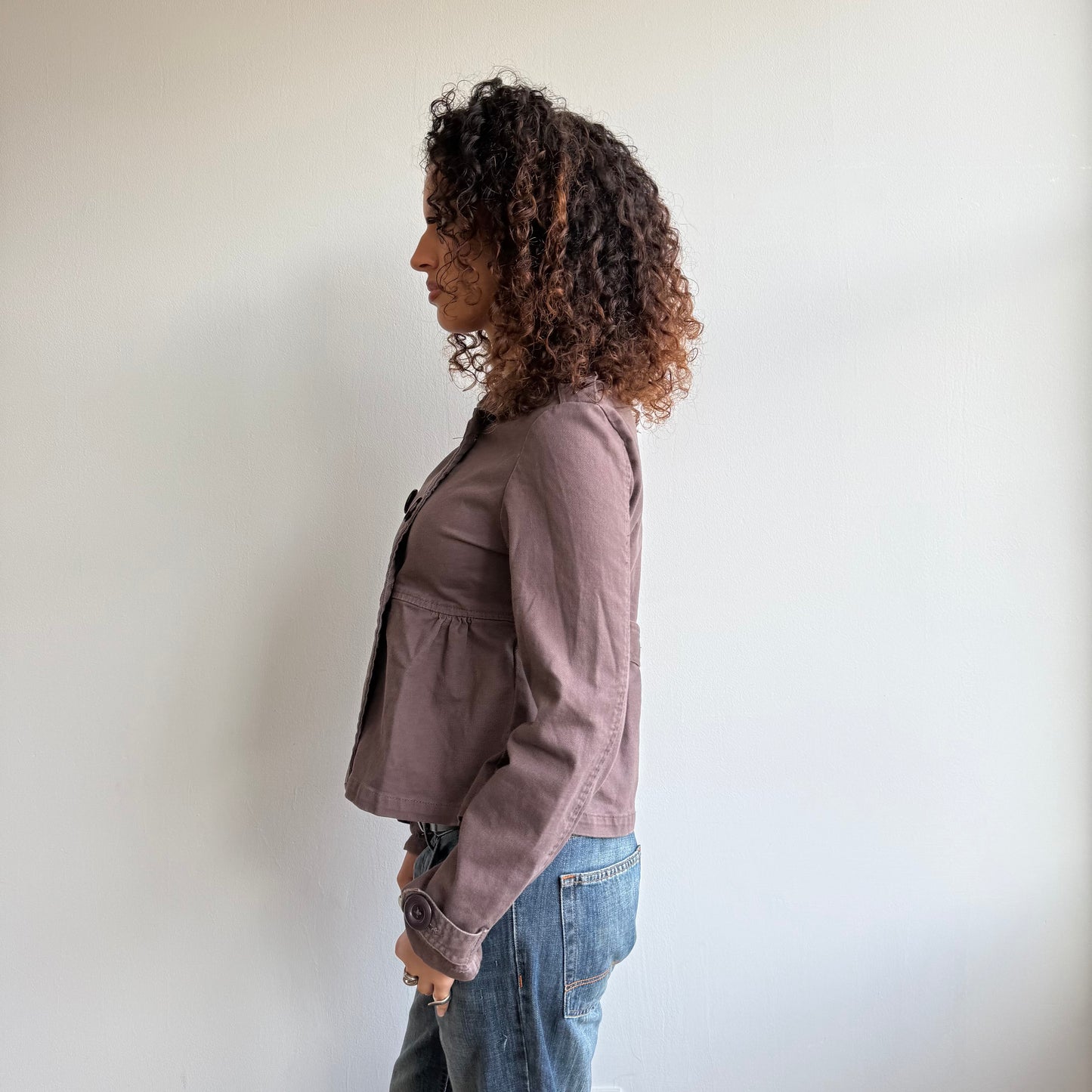 Brown double breasted peacoat - Size S