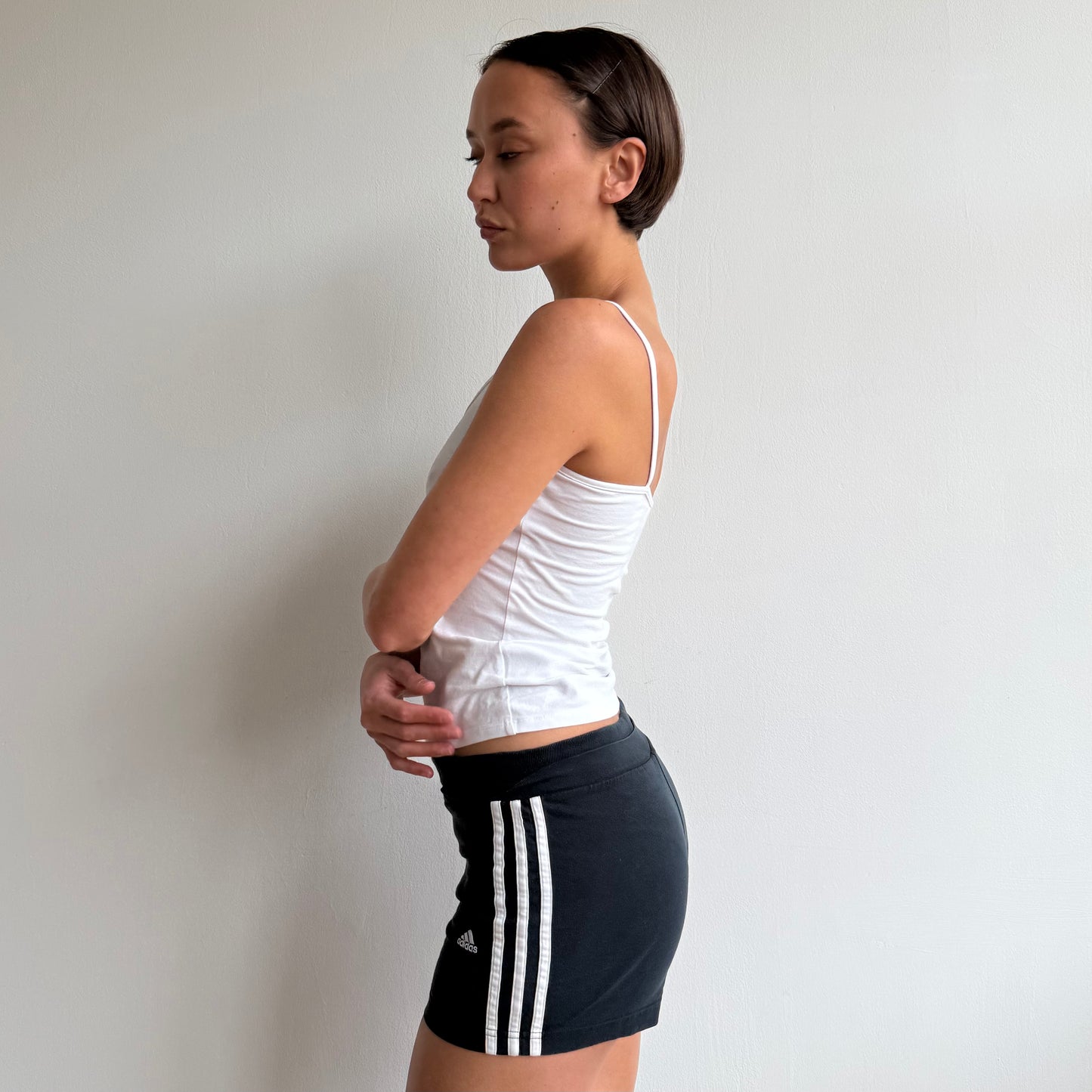 Navy Adidas mini shorts - Size S