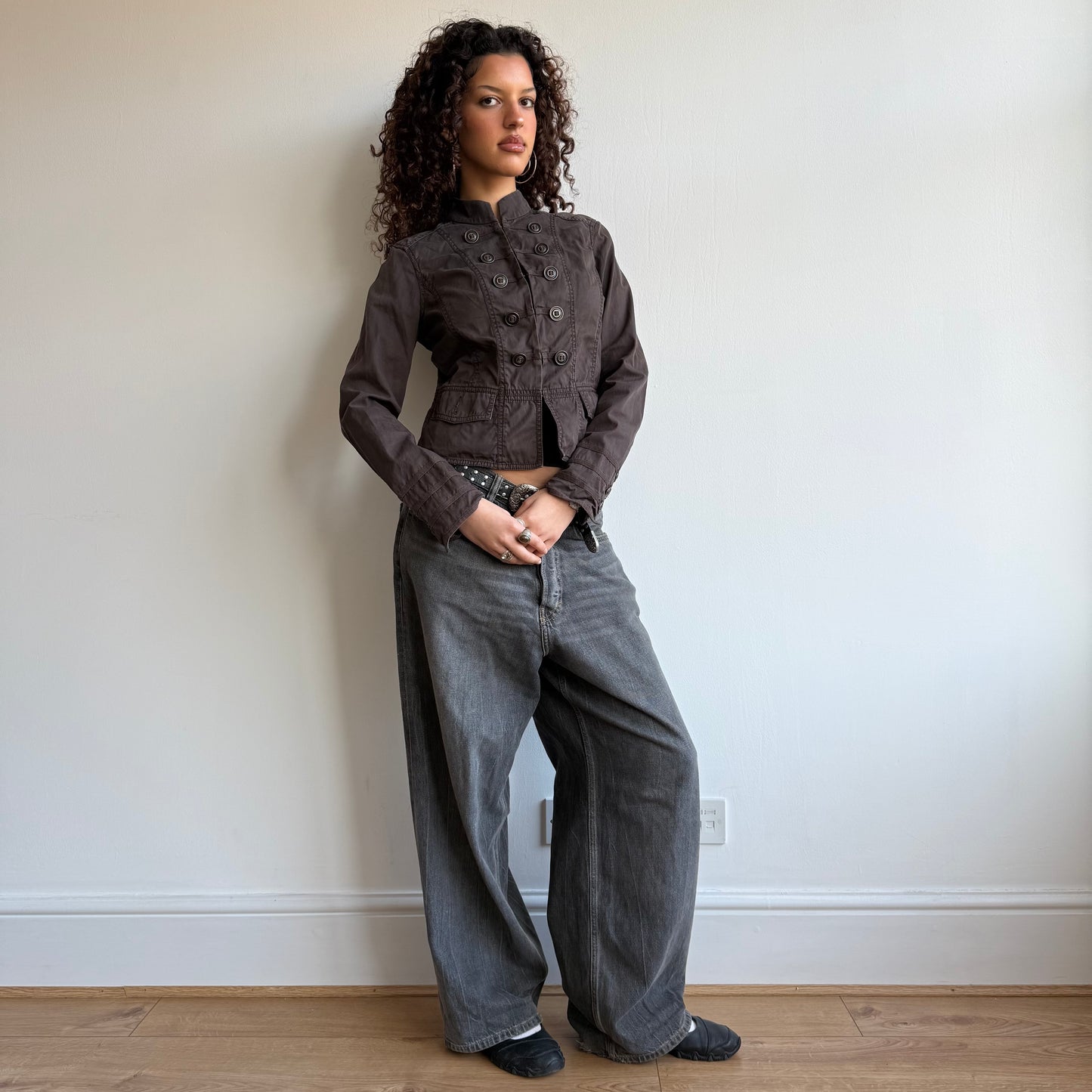 Brown military jacket - Size S