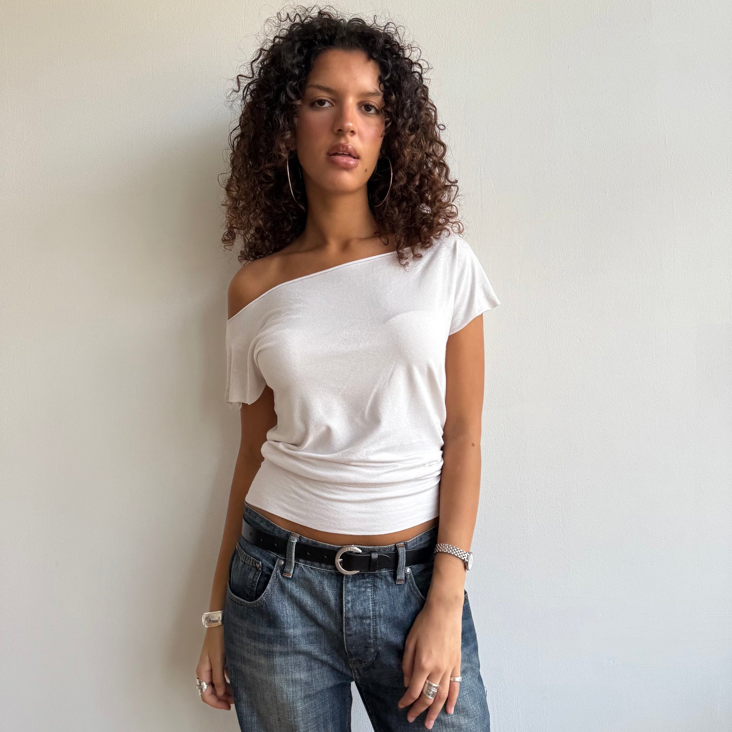 White slouchy t-shirt - Size M