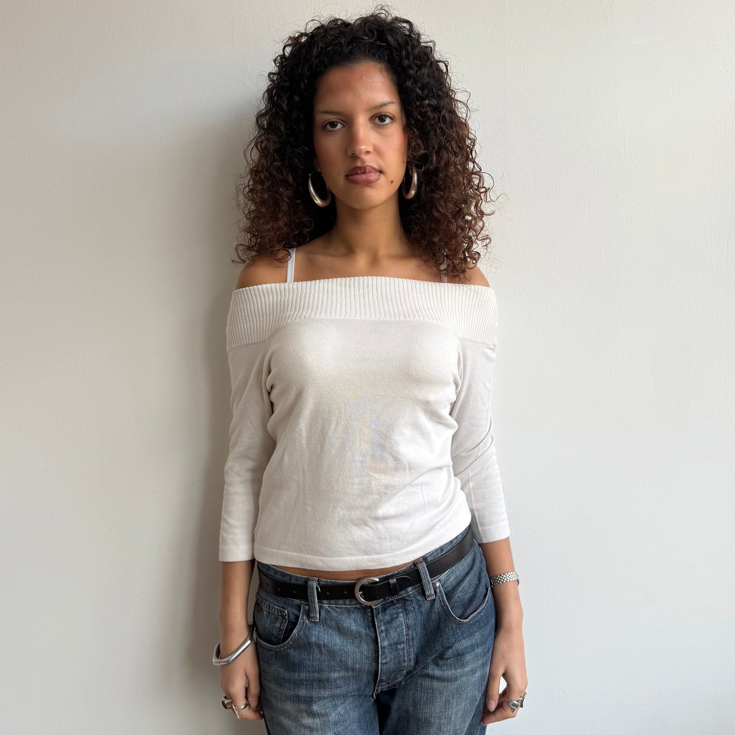 White bardot knit - Size S