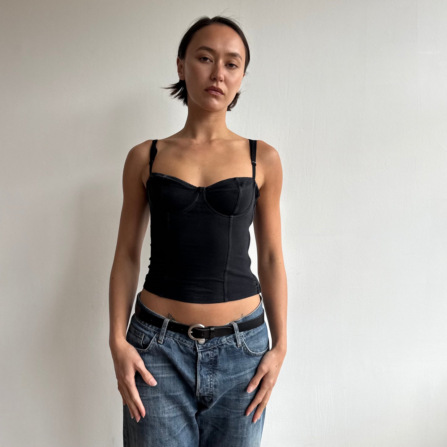 Black corset top - Size XS