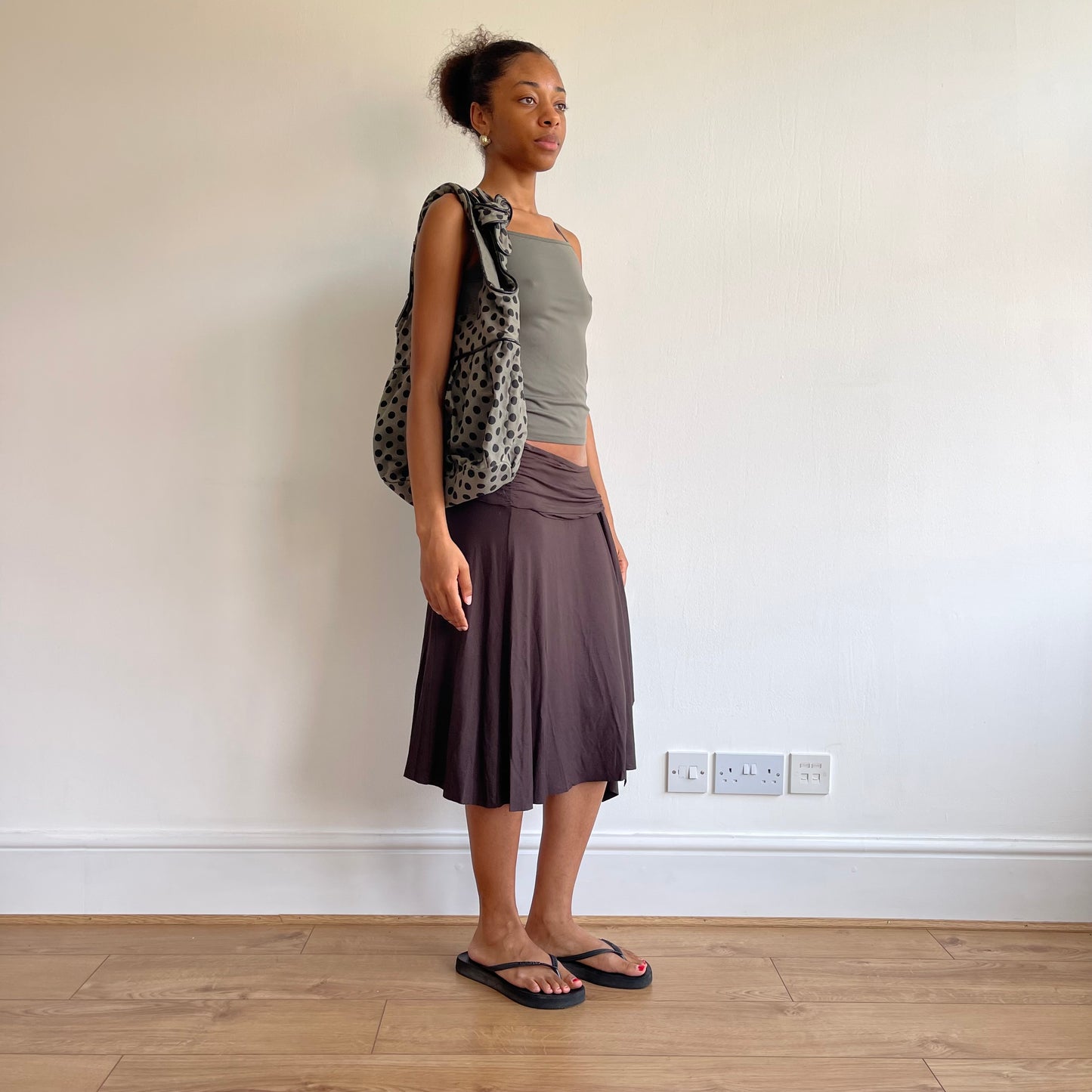 Brown Morgan ruched skirt - Size M