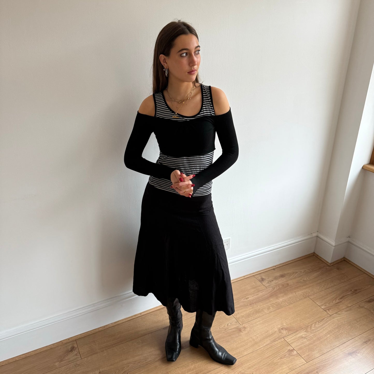 Stripe double layer top - Size S