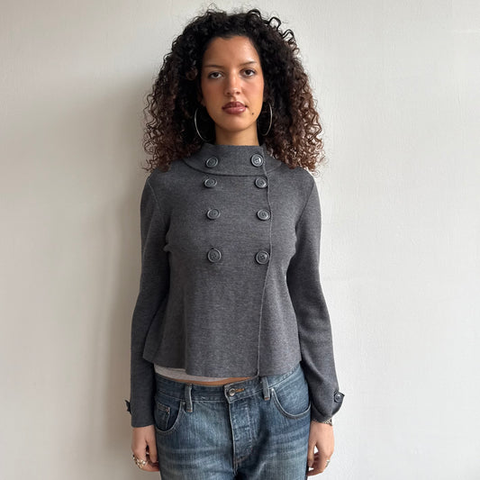 Charcoal peacoat jumper - Size S/M